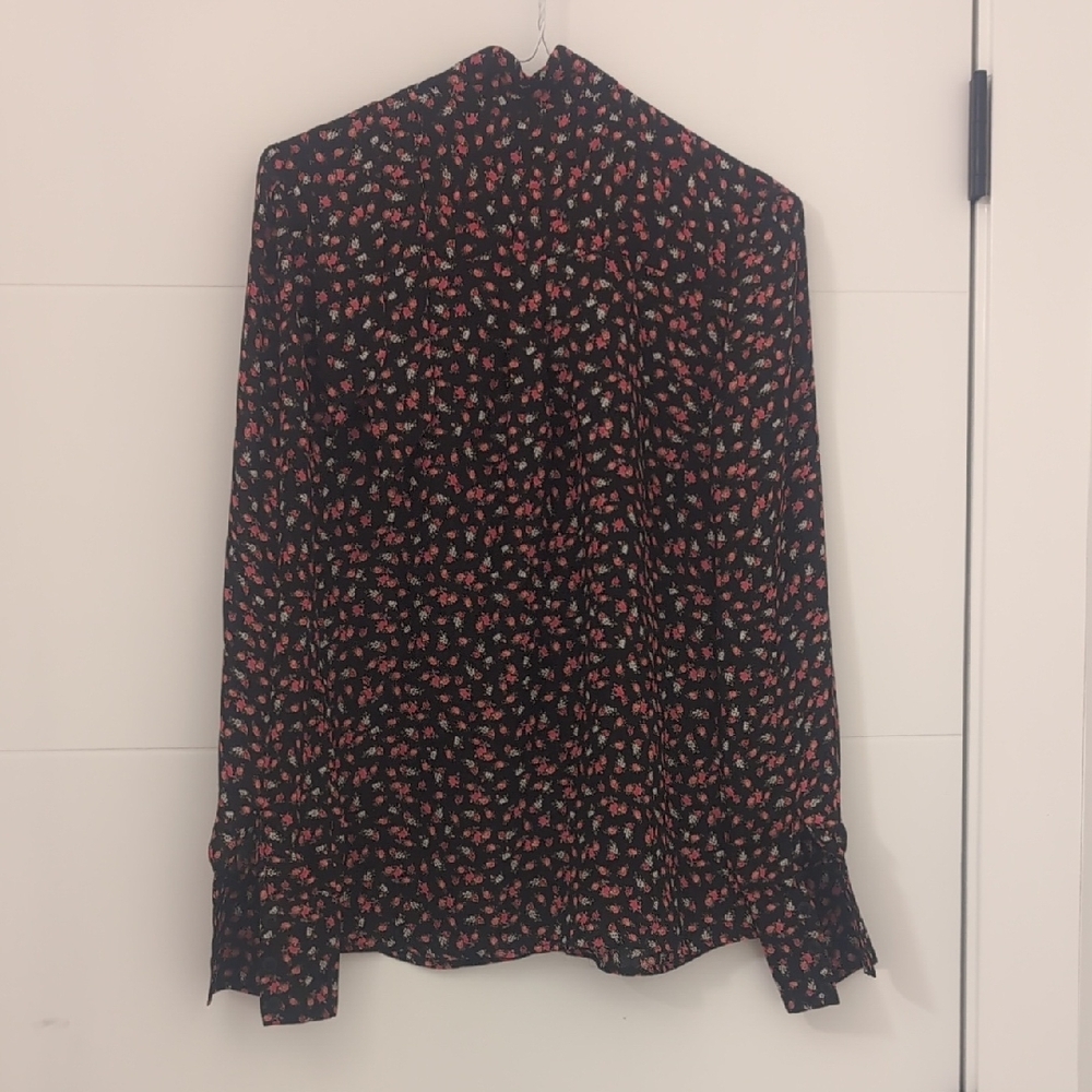 Guess Black and Red Floral Blouse - Picture 3 of 3